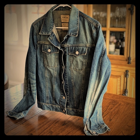 helmut lang distressed denim jacket